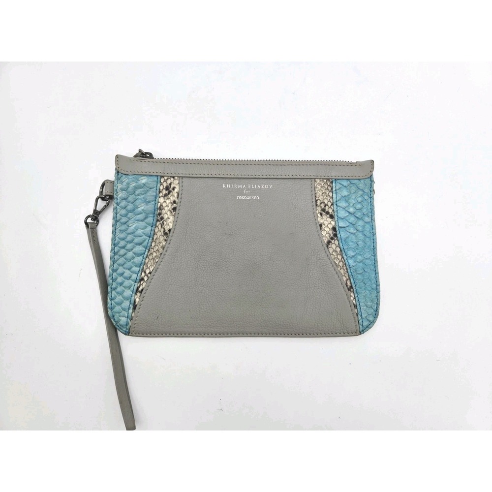 KHIRMA ELIAZOV x RESTORSEA Snakeskin Luxury Wristlet Small Leather‎ Goods BAG